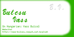 bulcsu vass business card