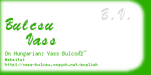 bulcsu vass business card